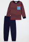 Pigiama lungo a righe blu scuro - Boys World
