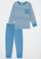 Pigiama lungo a righe celeste - Boys World