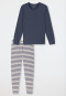 Long pyjamas striping denim blue - Casual Essentials