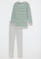 Pigiama leggings a righe lunghe di colore verde - Casual Essentials