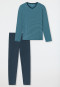 Pigiama a lunghe strisce blu denim - Long Life Soft