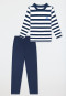 Pigiama lungo unisex a strisce admiral - SCHIESSER 150 Years