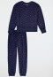Pigiama lungo in velluto stelle blu notte - Nightwear