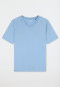 Tee-shirt manches courtes encolure en V bleu pacifique - Mix+Relax
