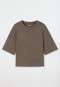 Tee-shirt manches courtes interlock coton bio taupe - Mix+Relax