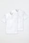 Shirt kurzarm Jersey 2er-Pack V-Ausschnitt weiß - American T-Shirt