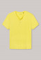 Shirt korte mouwen jersey knoopjespad geel - Mix+Relax