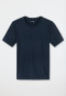 shirt short sleeve crew neck dark blue - Mix & Relax cotton