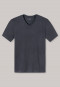 T-shirt gris foncé à manches courtes et col en V - Mix & Relax Cotton Modal