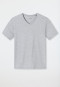 Shirt short-sleeve V-neck heather grey - Mix + Relax