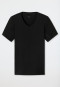 Maglietta a maniche corte con scollatura a V in nero - Premium Cotton