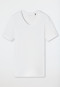 Maglietta a maniche corte con scollatura a V in bianco - Premium Modal