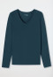 Shirt langarm V-Ausschnitt jeansblau - Mix+Relax
