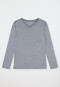 Maglietta manica lunga scollatura a V a righe blu notte - Mix+ Relax