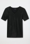 Shirt Interlock seamless kurzarm V-Ausschnitt schwarz - Laser Cut