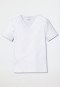 Shirt Interlock seamless short sleeve V-neck white - Laser Cut