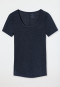 Night-blue short-sleeved shirt - Personal Fit