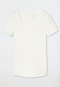 Natural white short-sleeved shirt - Personal Fit