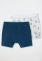 Shorts 2er-Pack Frösche weiß/ blau - Fine Rib