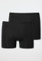 Shorts  2er-Pack Organic Cotton Webgummibund schwarz - 95/5