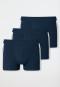 Lot de 3 boxers en coton bio, rayures bleu foncé - 95/5