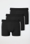 Shorts 3er-Pack Organic Cotton Streifen schwarz - 95/5