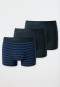 Shorts 3er-Pack Organic Cotton Webgummibund uni/gestreift mehrfarbig - 95/5
