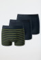Shorts 3er-Pack Organic Cotton Webgummibund uni/gestreift mehrfarbig - 95/5
