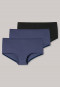 Pantaloncini in confezione da 3 pezzi di colore nero/ blu scuro - Invisible Cotton