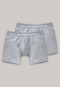 Shorts mit Eingriff 2er-Pack grau meliert - Authentic