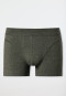 Shorts Organic Cotton Paspeln grün meliert - Comfort Fit