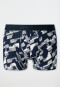 Shorts Organic Cotton woven elastic waistband patterned midnight blue / white - 95/5
