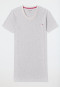 Sleepshirt a manica corta a doppia costa grigio mélange - Casual Nightwear