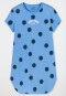 Sleepshirt kurzarm Organic Cotton Punkte hellblau - Nightwear