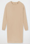 Maglia da notte oversize a maniche lunghe con polsini in modal, color sabbia - Modern Nightwear