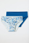 Lot de deux culottes bleu foncé/imprimées - Seamless