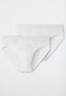 Slips 2er-Pack Organic Cotton Webgummibund weiß - 95/5