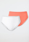 Slips 2er-Pack Organic Cotton weiß/pfirsich - 95/5