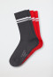 Calzini in confezione da 2 Stay Fresh con gambo medio rosso/grigio scuro - Fashion