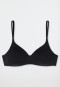 Soutien-gorge doux coton bio rembourré sans armature noir - 95/5