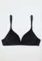 Soft bra organic cotton with cups black - 95/5