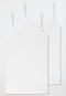 Tops spaghetti lot de 2 coton bio blanc - 95/5