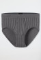 Sportslip mit Eingriff gestreift anthrazit - Fine Interlock