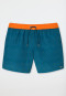 Pantaloncini da bagno in tessuto intrecciato con fantasia a rombi arancione - Casual Swim