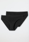 Tai panty 2-pack organic cotton black - 95/5