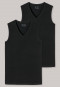 Tank tops 2-pack organic cotton V-neck black - 95/5