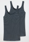 Tank tops 2-pack midnight blue ringed - Modal Essentials