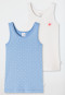 Undershirts 2-pack dots blue / white - Fine Rib