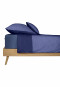 Parure de lit réversible 2 pièces flanelle castor bleu - SCHIESSER Home