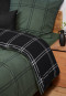 Parure de lit réversible 2 pièces noir - flanelle castor